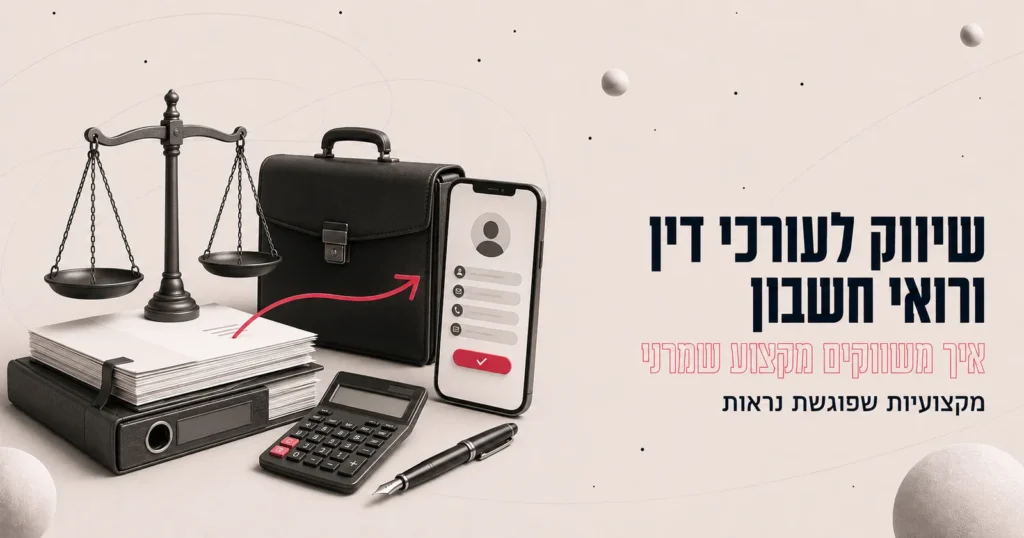 שיווק לעורכי דין ורואי חשבון: איך משווקים מקצוע שמרני