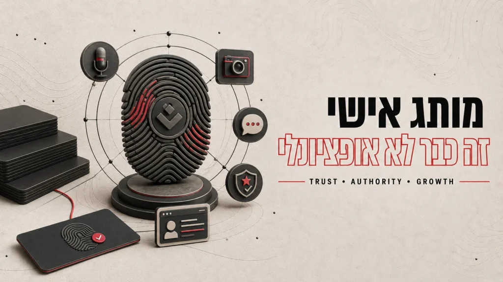 מותג אישי לבעל עסק: למה זה כבר לא אופציונלי