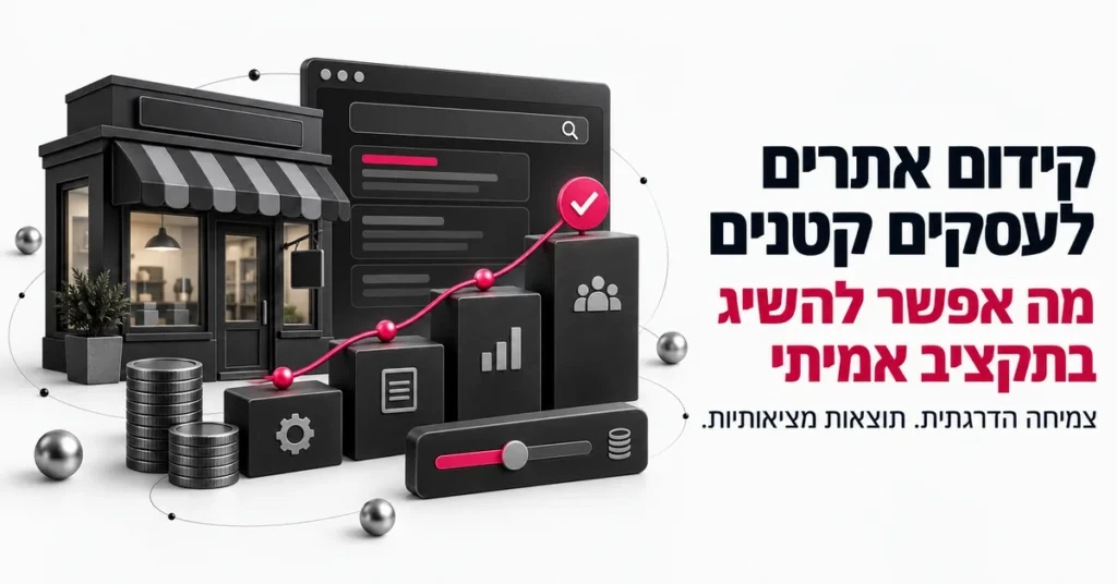 קידום אתרים לעסקים קטנים: מה אפשר להשיג בתקציב אמיתי