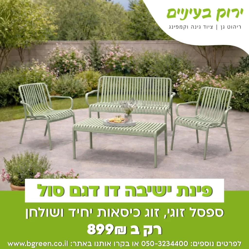 מודעת ירוק בעיניים לפינת ישיבה דגם סול בגוון ירוק במחיר 899 שקלים